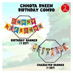 Zyozi Chota Bheem Birthday Party Supplies Cartoon Multi Colour -  Pack of 2 image 2
