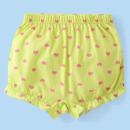 Babyhug 100% Cotton Knit Heart & Fruity Printed Bloomers Pack of 3 - Multicolour image 2