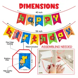 Zyozi Chota Bheem Birthday Party Supplies Cartoon Multi Colour -  Pack of 2 image 3