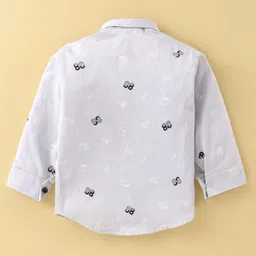 Robo Fry Cotton Woven Full Sleeves Shirt and Trouser Set with Suspender & Cap - Grey image 3