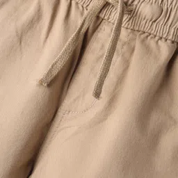 Pine Kids Woven Full Length Solid Color Trouser Pant - Beige image 3