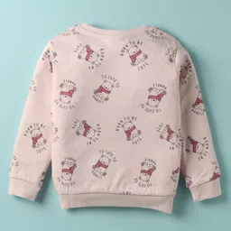 CUCUMBER Interlock Knit Full Sleeves Co-Ord Night Suit with Panda Print - Pastel Pink image 3