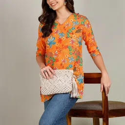 Moda Rapido Women Printed A-Line Kurtis image 4