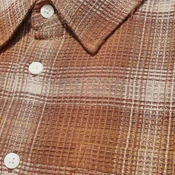 StitchX Men Relaxed Fit Spread Collar Tartan Checked Casual Shirt image 3