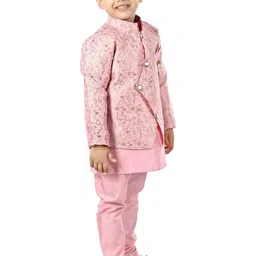 Smuktar garments Boys Self Design Kurti With Pyjama & Jacket image 2