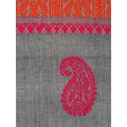 Pinkloom Grey Cotton Woven Saree image 4