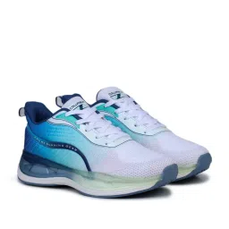 Columbus Men's White & Blue Running Shoes image 3