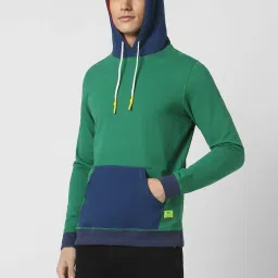 Peter England Jeans Green Regular Fit Hooded Sweatshirt image 3