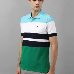 Louis Philippe Sport Multicolored Slim Fit Colour Block Polo T-Shirt image 3