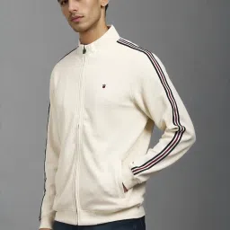 Louis Philippe Beige Self Pattern Pullover image 3