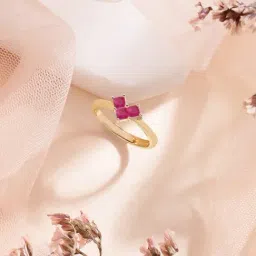 Zavya 925 Sterling Silver Golden Heartbeat Casual Ring For Women-image-96