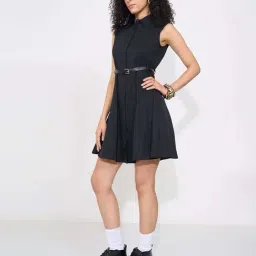 People By Pantaloons Black Regular Fit Dress image 3
