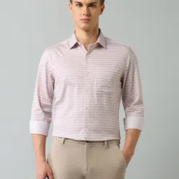 Arrow Pink Cotton Regular Fit Printed Shirt-image-24