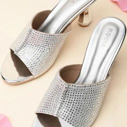 Rocia by Regal Women's Silver Ethnic Stilettos-picture-42