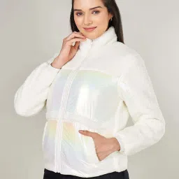 Honey by Pantaloons White Plain Jacket image 3