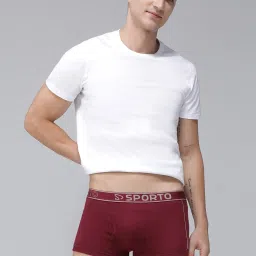 Sporto Multi Cotton Regular fit Solid Trunk (Pack of 3) image 3