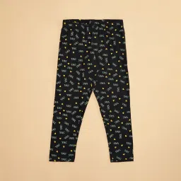 Pantaloons Junior Black Printed Leggings image 3