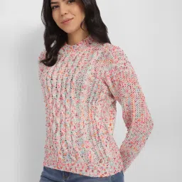 Allen Solly Multicolor Self Design Sweater image 3