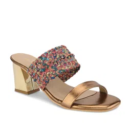 Pelle Albero Women's Antique Gold Casual Sandals image 3