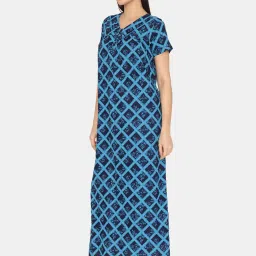 Zivame Blue Printed Nighty image 3