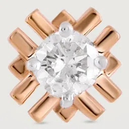 Mia by Tanishq Radiant Ray Gold and Diamond Nose Pin for Women image 3