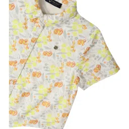 Allen Solly Junior White Floral Print Full Sleeves Shirt image 3