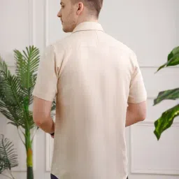 THE FORMAL CLUB Sand Regular Fit Plain Shirt image 2