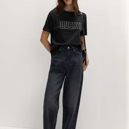 Marks & Spencer Women Typography Printed T-shirt image 2