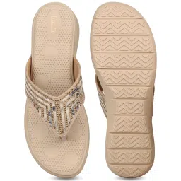 Inc.5 Women's Beige Thong Wedges image 3