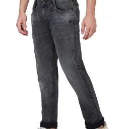 Spykar Black Cotton Regular Fit Jeans image 3