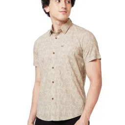 Spykar Brown Cotton Regular Fit Printed Shirt image 3