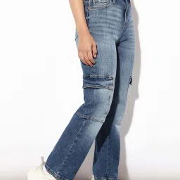 Only Blue Cotton Solid Jeans image 3