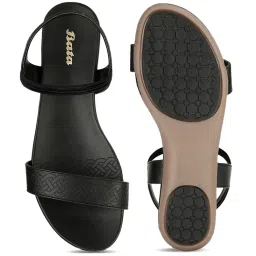 Bata Women's HOLLYE Black Ankle Strap Sandals image 3