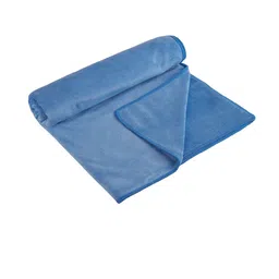 Black gold Premium Blue 3 Pieces 400 GSM Microfiber Bath Towels image 3