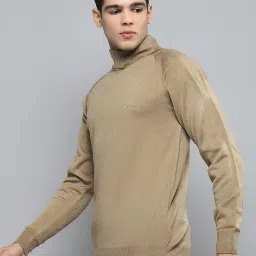 Cloak & Decker by Monte Carlo Beige Regular Fit Pullover image 3