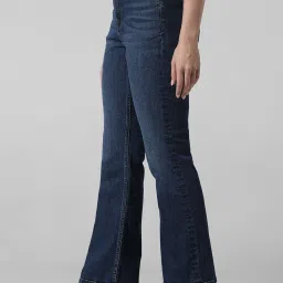 Only Dark Blue Blended Regular Fit High Rise Jeans image 3