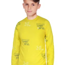 Allen Solly Junior Yellow Printed Full Sleeves Sweatshirt image 3