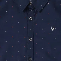 Allen Solly Junior Navy Cotton Printed Full Sleeves Shirt image 3