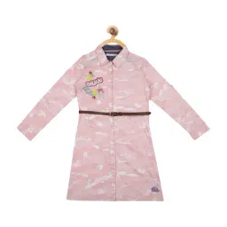 Elle Kids Pink Cotton Printed Dress-image-8