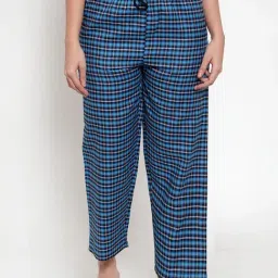 Secret Wish Blue & Black Checks Pyjamas-image-83