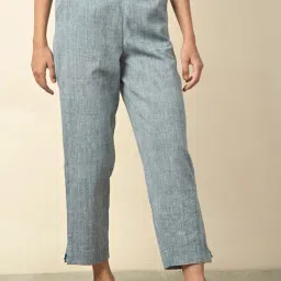 Fabindia Blue Cotton Mid Rise Pants-picture-31