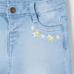 Juniors by Lifestyle Blue Embroidered Jeans image 3
