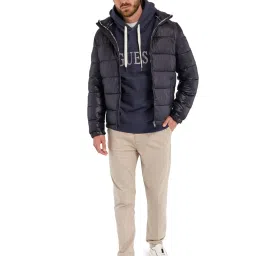 Guess Blue Regular Fit Solid Jacket image 3