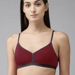 AROUSY Maroon Cotton T-Shirt Bra-picture-49