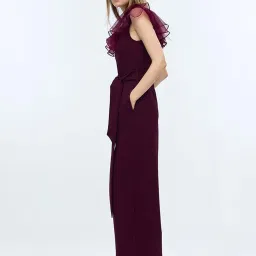 Cover Story Wine Solid Jumpsuit image 3