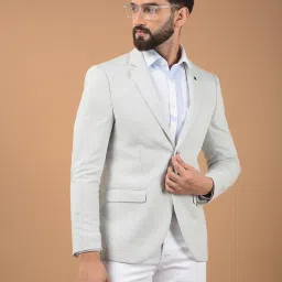 CRIMSOUNE CLUB Grey Regular fit Solid Casual jackets and blazers image 3