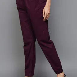 Code by Lifestyle Purple Cotton Joggers image 3