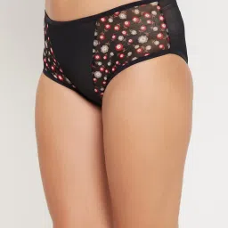 Clovia Black Printed Hipster Panty image 3