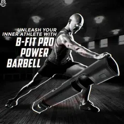 B Fit 12 kg Pro Style VIPR Power Barbell (Black) image 5