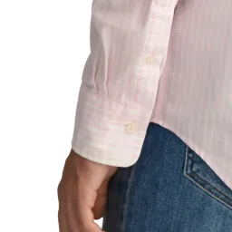 Gant Pink Regular Fit Striped Shirt image 3
